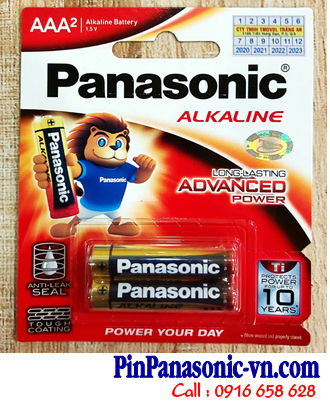 Panasonic LR03T/2B; Pin AAA 1.5v Alkaline Panasonic LR03T/2B (Thailand-Vỉ 2viên)